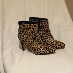 Chicos calf hair ankle boots